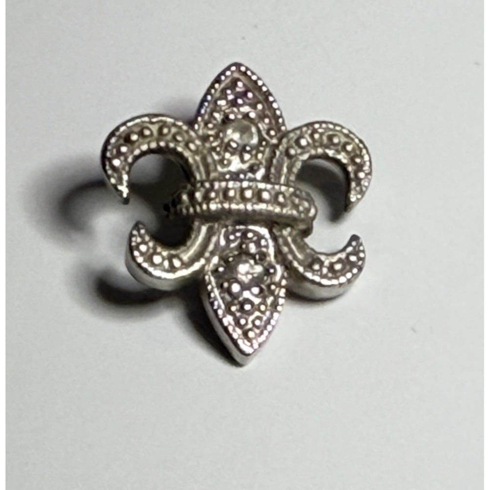 Sterling‎ Silver Fleur-de-Lis Charm Pendant - Pendant Only